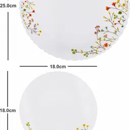 cello Pack of 18 Opalware Glass Dinner Set of 18pcs Dinner Set image 3