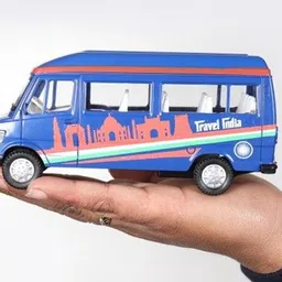 sabirat Travel India Bus & School Bus Combo For Kids, Pull Back Action Toys image 5