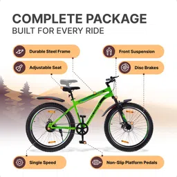 urban terrain Bolt Cycles for Men with Steel Frame & Disc Brake MTB Bike UT5000S26 26 T (inch) Road Cycle image 2