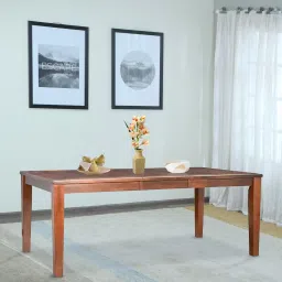 royaloak Ny 8 Seater Dining Table In Brown & Black Finish image 1