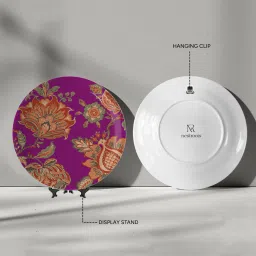 nestroots Ethnic Floral Porcelain Wall Plate image 3