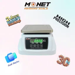monet MI-90; 30kg ;with Ecosense Technology 2 Display For All Kirana & Vegetable Shop Weighing Scale image 2