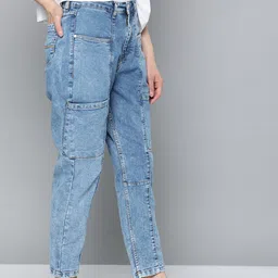 mast & harbour Women Boyfriend Mid Rise Dark Blue Jeans image 3