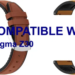 ACM WSM33U22BRGL3425 Pack of 2 Watch Strap Leather Silicone 22mm for Boat Enigma Z30 Smartwatch (Brown/Gold) Smart Watch Strap-image-40