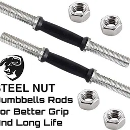 bullar 15 kg Professional Adjustable Rubber Coated Home Gym Set With 4ft Curl Rod(25mm) Home Gym Combo image 3