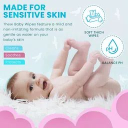 glider Baby Wipes | Soft & Gentle Cleansing Wipes | Aloe Vera & Vitamin E ( Pack of 3 image 3
