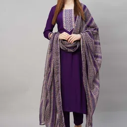 maa shakti enterprise Woven Kurta, Trouser/Pant & Dupatta Set-picture-26