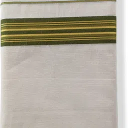 Chithra Fabrics CF 4216 Olive Green Gold Fancy Mens Dhoti 4.00m Solid Men Dhoti-picture-25