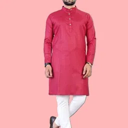 ethnicbliss Men Cotton Blend Kurta Pyjama Set image 3