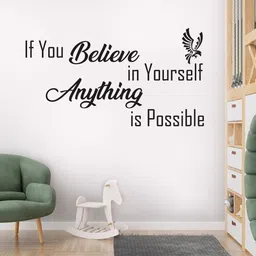 walmora 100 cm Believe Yourself - Motivational - Quote - Living Room - Wall sticker - WM 419 Self Adhesive Sticker-picture-16