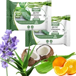 skinic Aloe Vera & Cucumber Wipes – Instant Freshness | Pack of 2 (50 Each)-picture-15