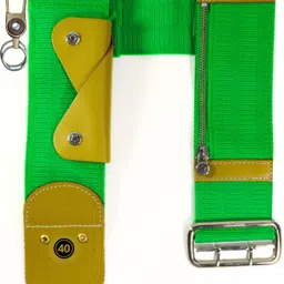yasbavu Men Formal, Casual Green Nylon, Artificial Leather Belt image 1