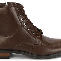 wenzel Leather Ankle Boots || Long Lace-Up Boots For Office & Parties & All Occasions Zip Boots For Men II Latest Patent Leather Zip Boots II Chain Boots For Men For Men image 4