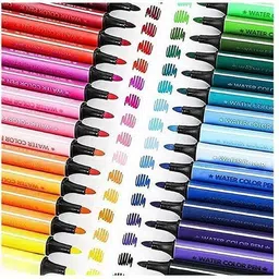 jaravik Water Color Pen Set of 24 Pieces for Coloring, Painting, Drawing, soft Nib Sketch Pens image 4
