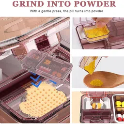 elie india Medicine Cutter for Pills, 3 in 1 Multifunctional Medicine Kit with Sharp Cutter MANUAL PILL CUTTER image 5