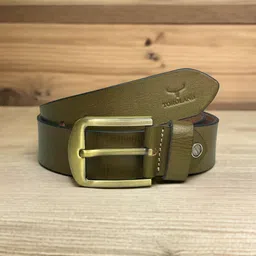 toroland Men Casual Green Genuine Leather Belt image 3