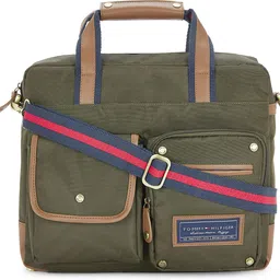 Men Green Messenger Bag-image-0