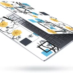 Flipkart SmartBuy Combo of Full Body Laptop Skin and Mouse Pad - Geometric Floral Tree No Residue Removable Self Adhesive Vinyl Reusable Laptop Skin Compatible for 15.6 inch-picture-37