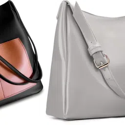 trendycraft Women Grey, Black Shoulder Bag-picture-12