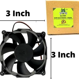 TechSupreme DC 12V Cooling Fan for DIY Incubator Cabinet Fan 3 Inch Cooler image 2