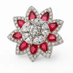 ancraftor Ring01 Silver Ruby Platinum Plated Ring image 2