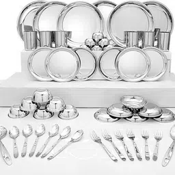 Pack of 50 Stainless Steel Dinner Set Stainless Steel Delight Dinner Dinner Set-image-51