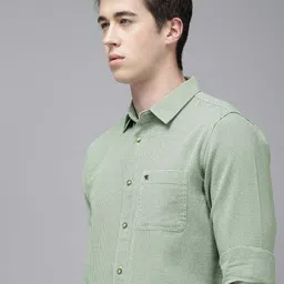 the bear house Men Slim Fit Printed Spread Collar Casual Shirt-picture-10