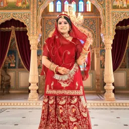 womengirlfashion Embroidered Semi Stitched Rajputi Poshak image 4