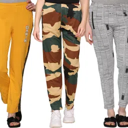 Pack of 3 Women Printed Multicolor Track Pants-image-25
