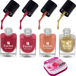 Perfect Stay Trendy Safe & Fast Dry ,Nail Art ,Glossy Finish Nail Polish Combo-image-47