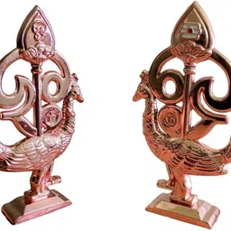 nathi Om_Muruga vel statue for pooja room | Car frond dashboard décor_Green Decorative Showpiece - 8 cm image 5