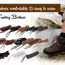 SHOESHINE Round Boot Lace Casual Hiking Shoelace 90CM 4mm Light Grey Shoe Lace image 3