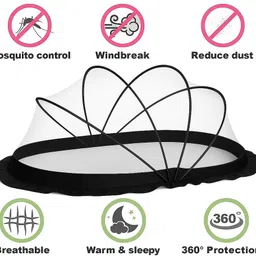 ya enterprise Aa crib white and black HDPE - High Density Poly Ethylene Washable Kids Mosquito Net image 4
