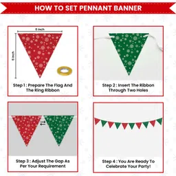 1iam Solid Christmas Combo 85pcs Red Green Banner Bunting Flags Balloons Decor Balloon image 4