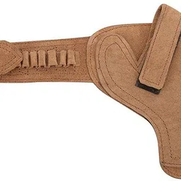 shah Unisex Leather .32 Bore Revolver/Pistol Cover with belt Racquet Carry Case/Cover Free Size-picture-11