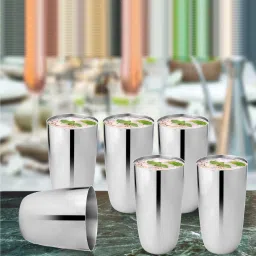 5 needs (Set of 6) 300 ml Stainless Steel Everyday Glass image 1