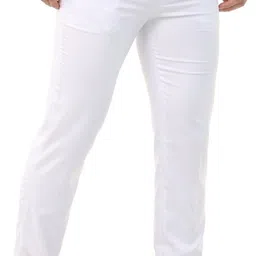 sam & jack Men Relaxed White Viscose Rayon Trousers image 5