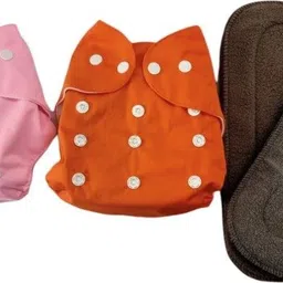 jaydison Solid Reusable Diaper Reuse Nappy With 5 Layer White Insert(0 -24m) POGW-picture-27