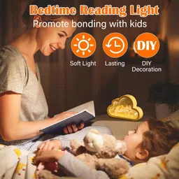 kd sapra 3D Cloud Tulip Mirror Lamp,Tulip Flower Table Lamp/Bedside Lamp,Desk Lamp Night Lamp image 2