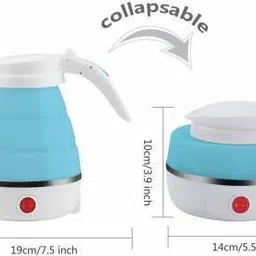 sonani Electric Kettle Silicone Travel Mini Foldable 220V 680W Portable Water Boiler Collapsible Camping Kettle 600ml (Multi) Multi Cooker Electric Kettle Electric Kettle image 3