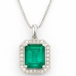msauracreations BLACK_PENDANT_3.50 Sterling Silver Cubic Zirconia Silver Pendant image 1