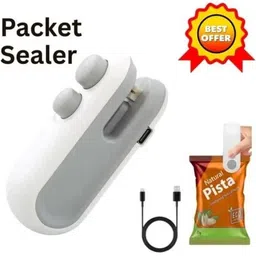 2 in 1 Vacuum heat sealer with cutter for plastic bags (random colour) Hand Held Heat Sealer-image-0