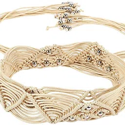 aakriti Women Casual Beige Fabric Belt-picture-25