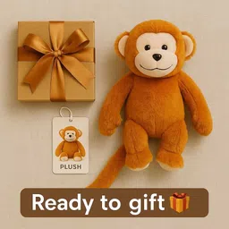 softvibe Soft Monkey Plush Toy – Cute Cuddly Stuffed Animal teddy bear for Kids & Babies - 12 cm image 5