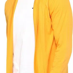 glampanda Men Jacket Style Full Sleeve Yellow Shrug image 3