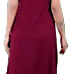 unique collectons Women Maroon, Beige Petticoat Slip image 2