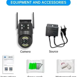 OneXsale 2+2MP Dual Lens 4G Sim Base cctv Camera Auto Tracking AI Human Detection Security Camera image 5