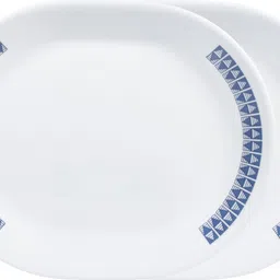 corelle Livingware Wheeler Diamond 31 cm Oval Serving Platter Pack of 2 Tray-picture-22