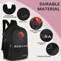house of common Samurai Daypack with Laptop Compartment & Rain Cover for School and Tuition Waterproof Daypack image 3