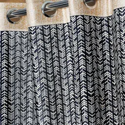 home sizzler 213 cm (7 ft) Door Polyester Semi Transparent Curtain (Pack Of 2) image 2